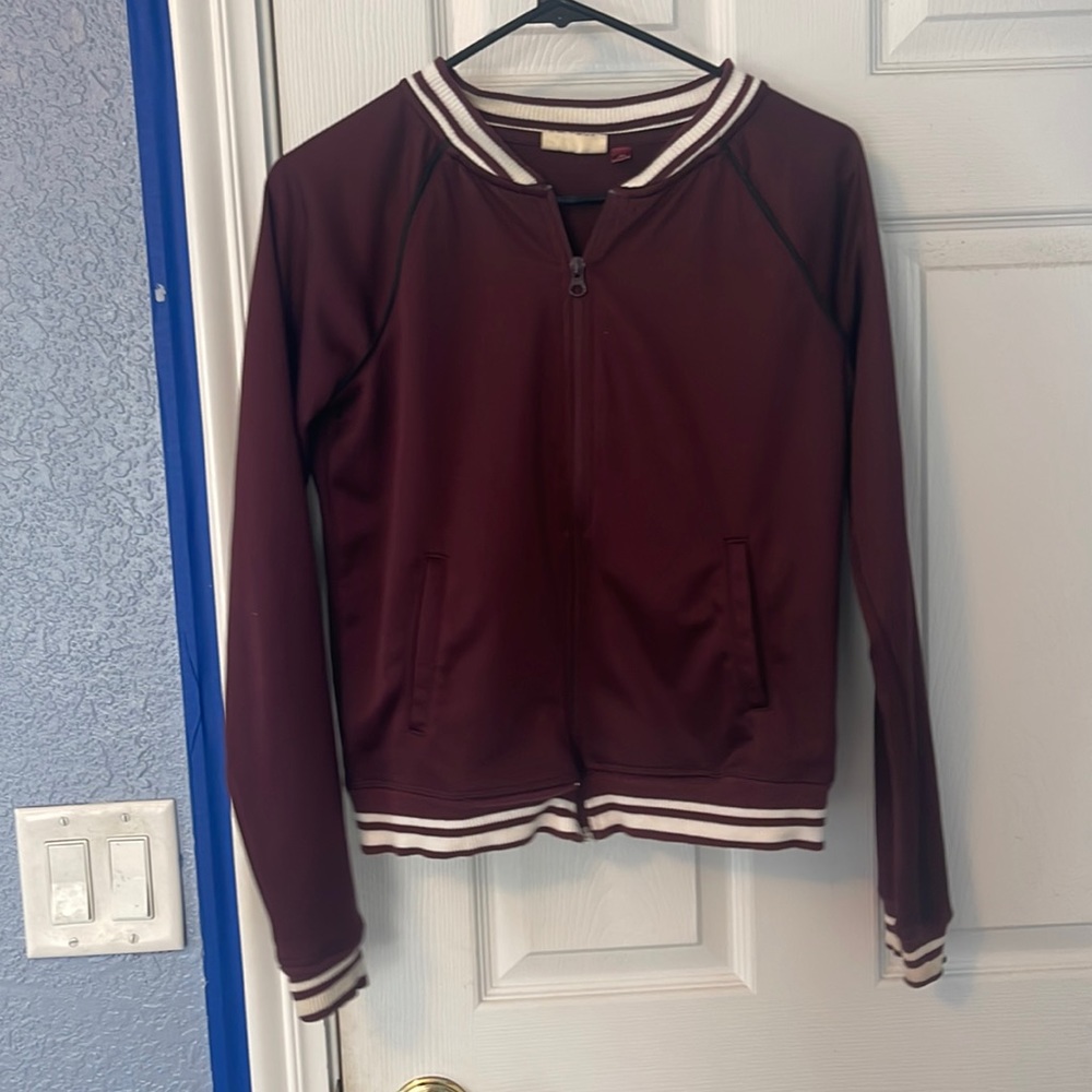 maroon bomber-jacket great condition